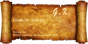 Gombik Kevin névjegykártya